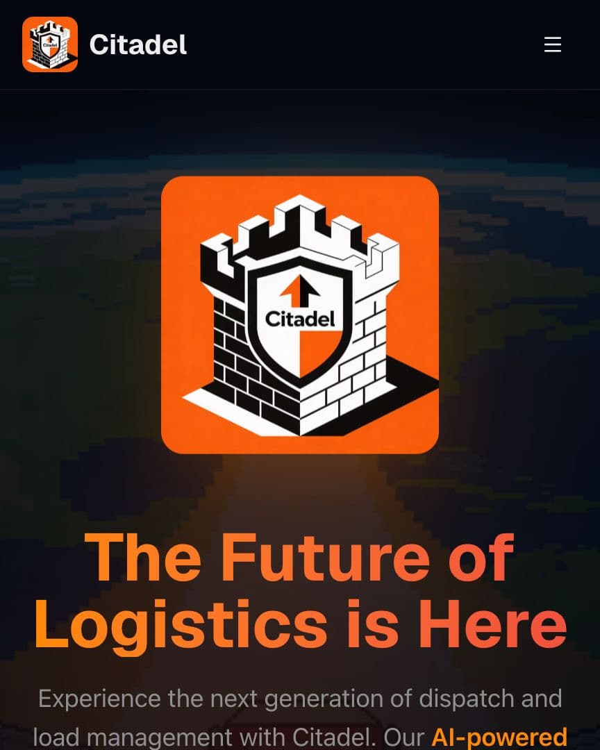 Citadel logistics platform on a phone